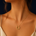 Collier anneau soleil doré