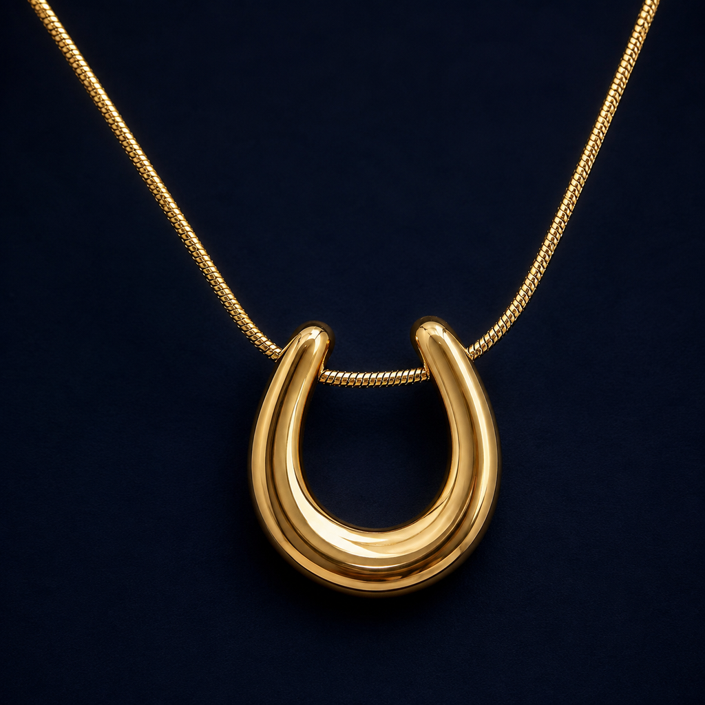 Collier pendentif U doré