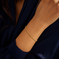 Bracelet maille corde doré
