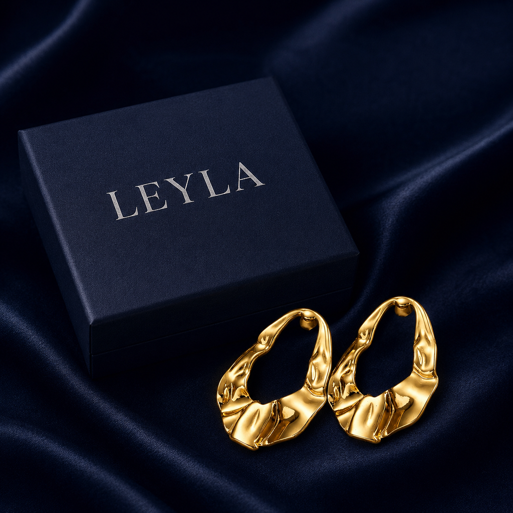 Boucles d'oreilles créoles martelées doré