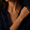 Ensemble collier et bracelet étoile doré