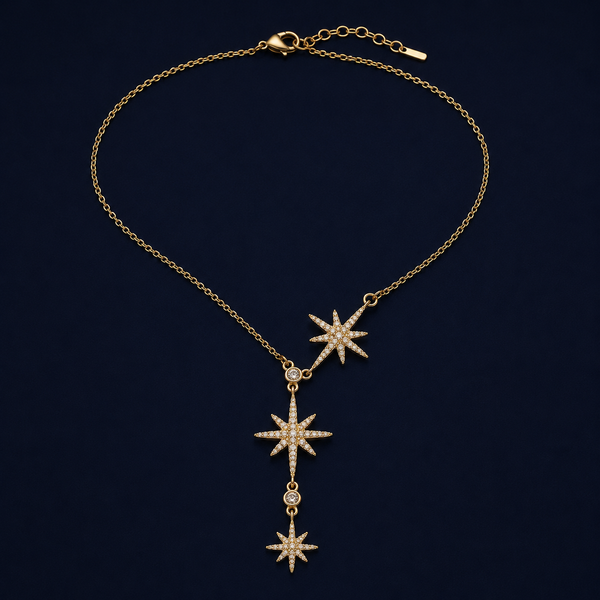 Collier étoiles doré