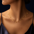 Collier pastilles doré